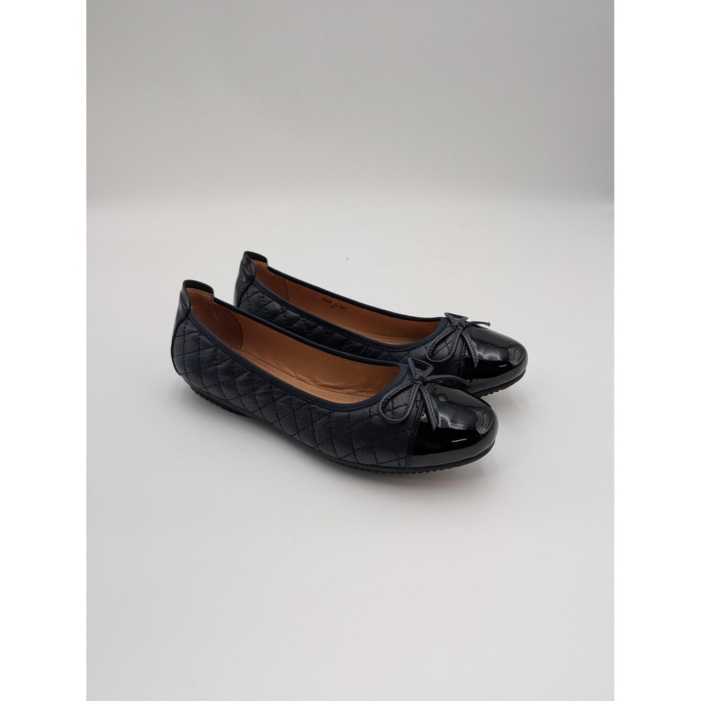 Josef Seibel Ballet Flats Shoes Womens 6.5 Black Leather Double Air Reaction